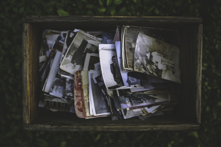 An old box of family photos.