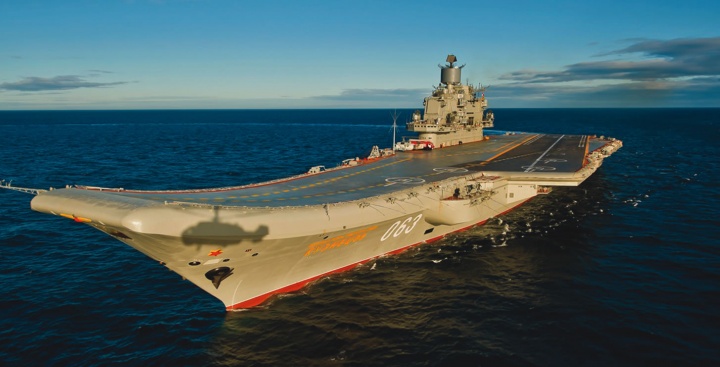 Old Russian aircraft carrier.