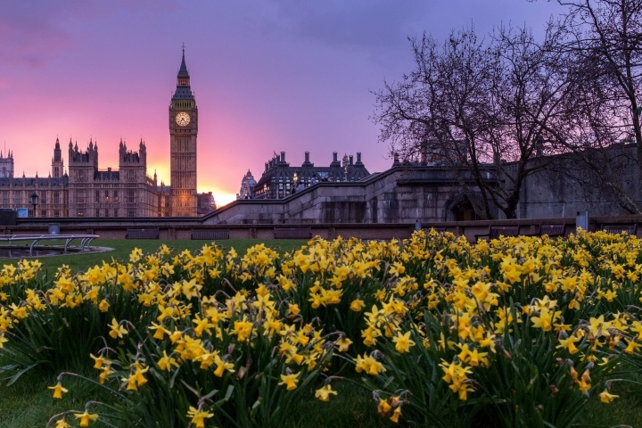 Big Ben clock tower in London, England.
