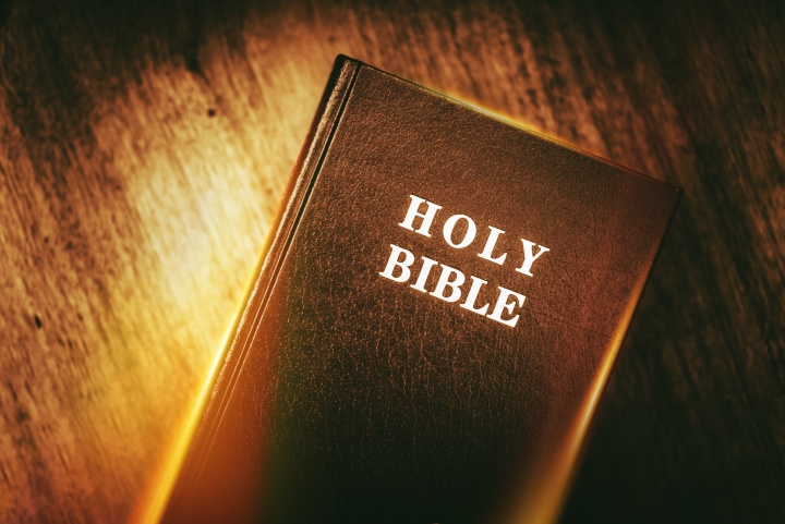 The front of a Bible.