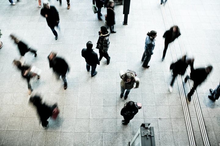 A crowd of people.