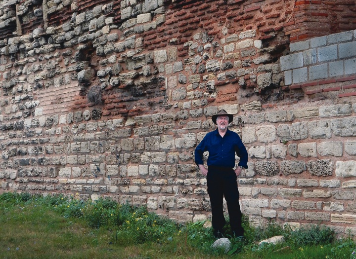 The author examines ruins of the 1,600-year-old defensive walls of Constantinople in 2015.