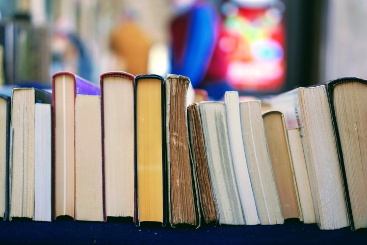 A stack of books.