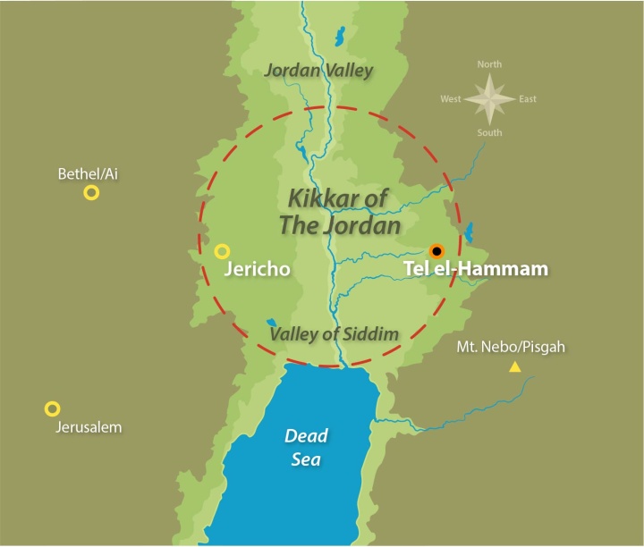 Map of Kikkar of the Jordan