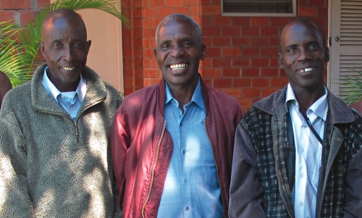 Joseph Kaputula (left) and brothers Christopher and Samuel Ndungyuyonga