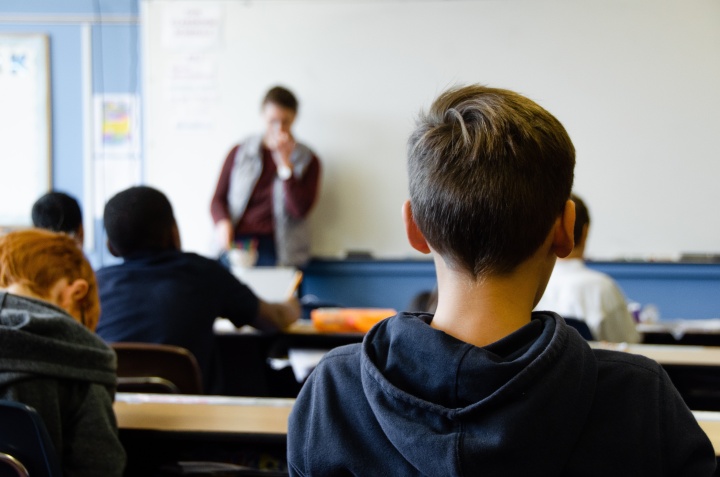 A school room.