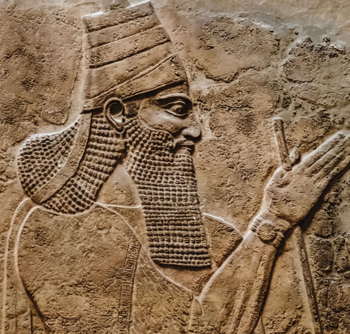 This portrait of the Assyrian monarch Tiglath- Pileser III was found in his palace at Nimrud 26 centuries after his invasion of Israel ca. 745 B.C.