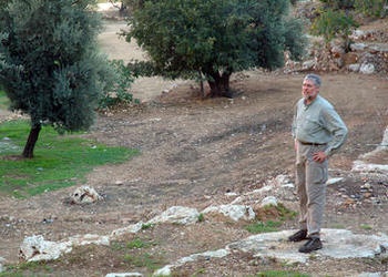 Scott Ashley standing in the Valley of Hinnom.