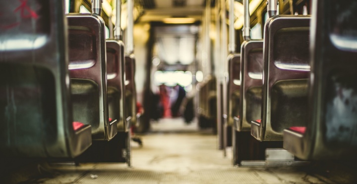 An empty bus.