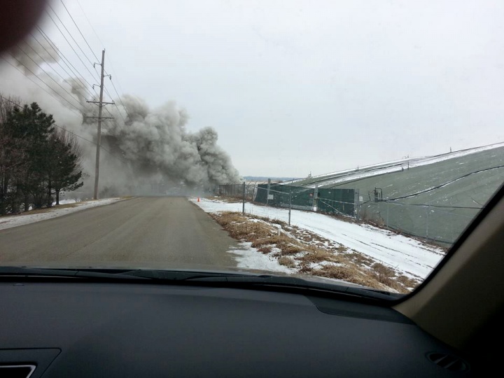 Surface fire at St. Louis West Lake landfill in 2014.