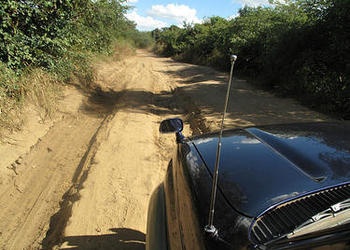 Rough road in Zambia