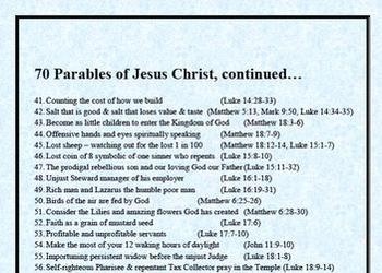 70 Parables of Jesus Christ