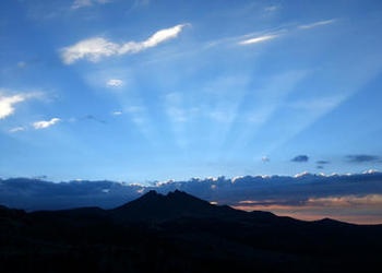 sunrise over a mountain