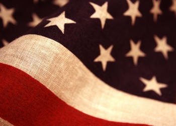 US flag up-close