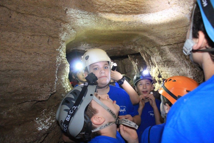 Caving at Camp Tomahawk. 