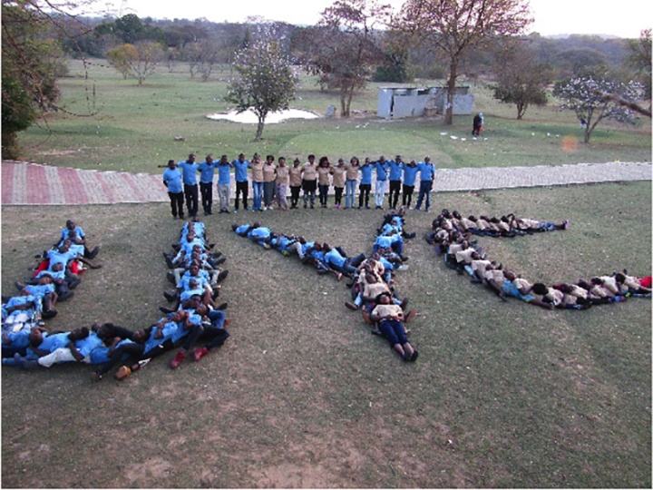 Campers at UYC camp in Zambia. 