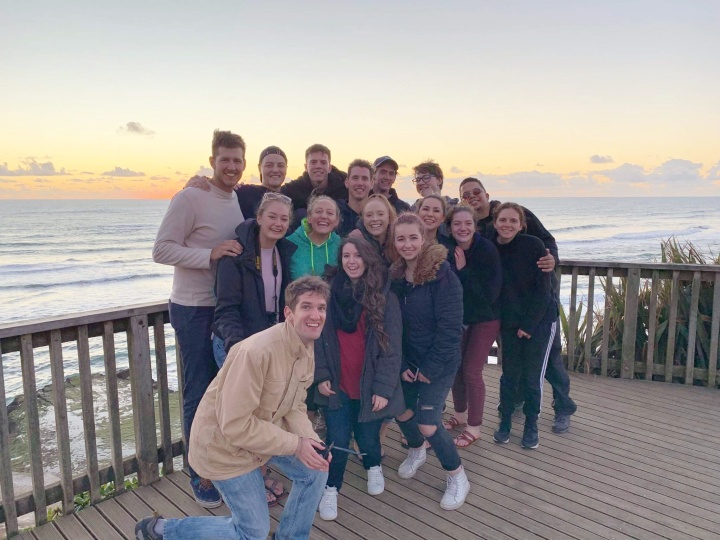 Young adults in Orewa, New Zealand.