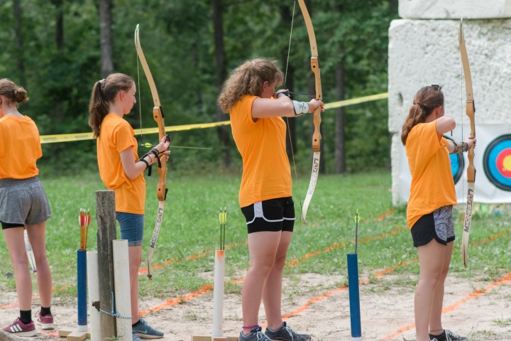 Archery at camp Pinecrest.