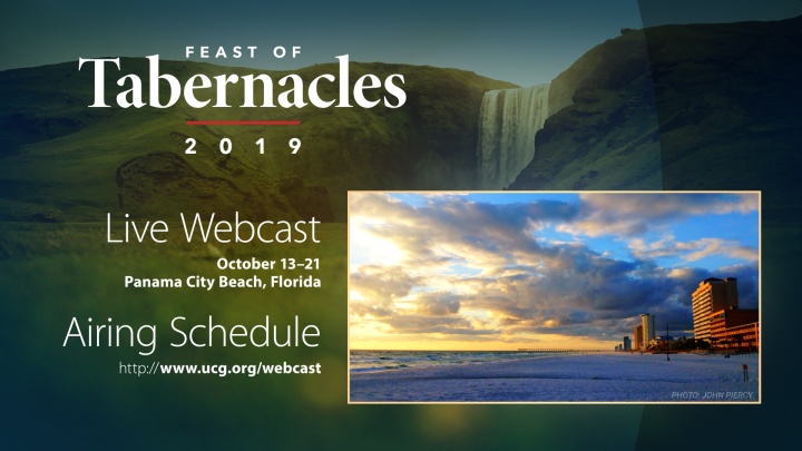 2019 Feast of Tabernacles Webcast Information