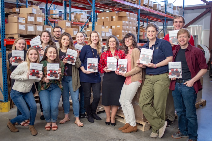 Pictured are ABC students and staff who worked on the cookbook. 