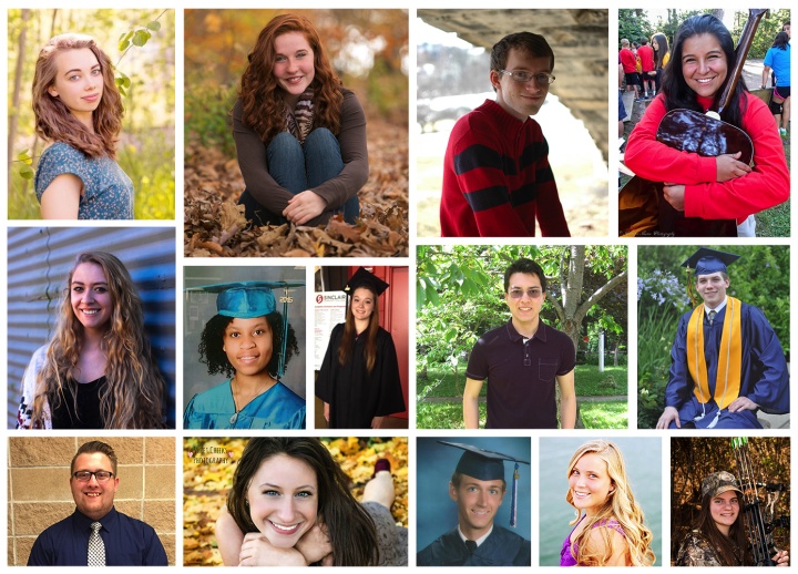 A collage of senior photos from last year's United News Senior edition. 