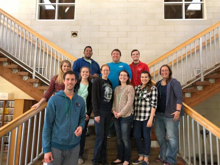 Young adults at the Ronald McDonald House after they volunteered their time to make homemade slime with the kids staying there.