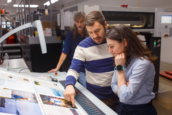 Editorial Staff Takes Tour of Hopkins Printing