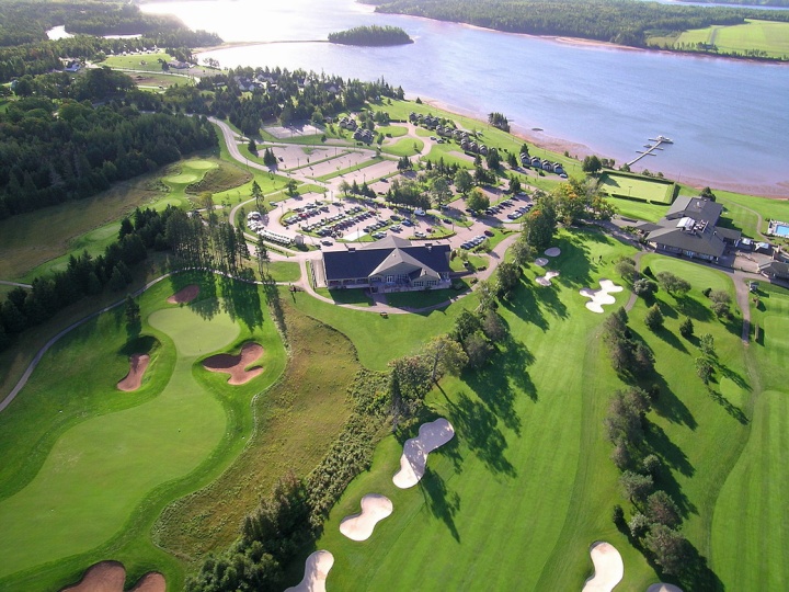 Aerial shot of the Rodd Brundenell Resort where the Feast of Tabernacles will be held in PEI.