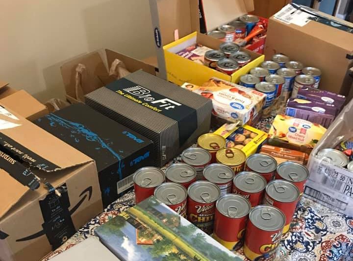 Shoeboxes full of meals to be donated to the Lebanon senior center.