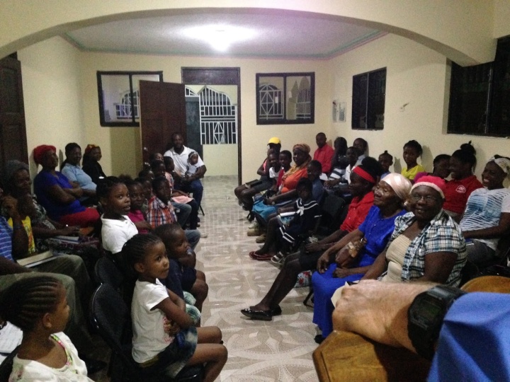 The new congregation in Joseph Jean’s home located in Mirebalais, Haiti. The high attendance is 85.