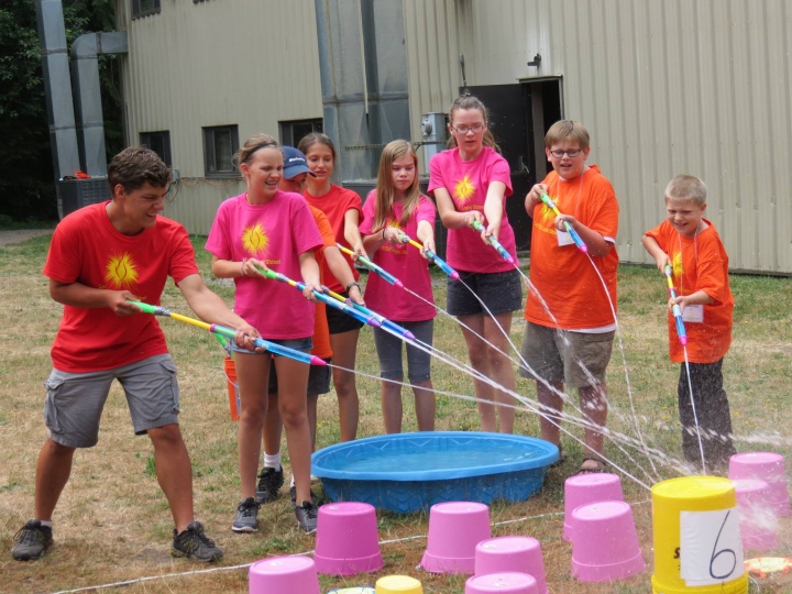 Northwest preteen campers participate in an activity. 