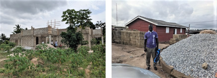 Kwanyako and Winneba church buildings and community centers.