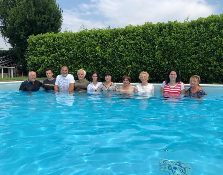 On Sunday, July 25, eight new people were baptized in Sirmione, Italy. Two more were baptized by Angelo Di Vita.