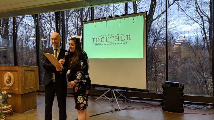 Jonathan and Esther Magee presenting at Marriage Enrichment Weekend.