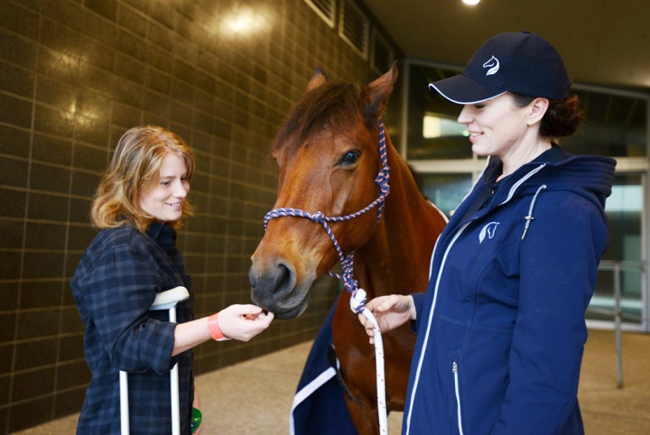 Equestrian therapy with Emily Gerhardt.