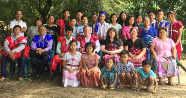 Aaron and Michelle Dean with our brethren in Myanmar.