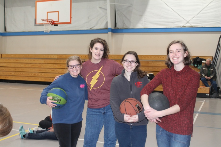 Campers enjoying a break from activities at Winter Camp. 