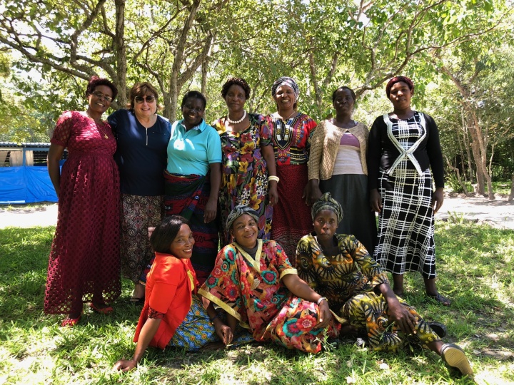 Debbie McNeely and some of the ladies from Zambia. 