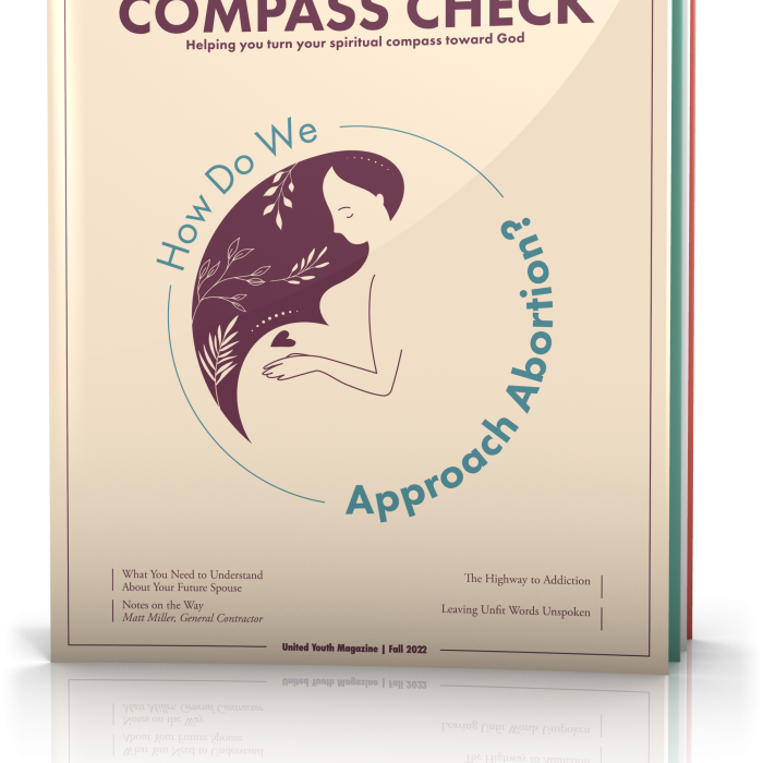 tilted cover of compass check magazine fall 2022