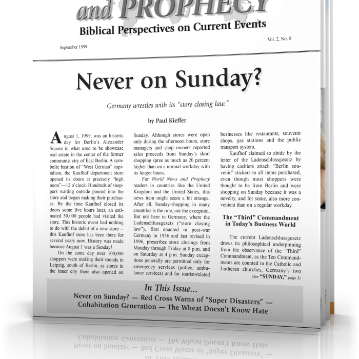 World News and Prophecy September - October 1999