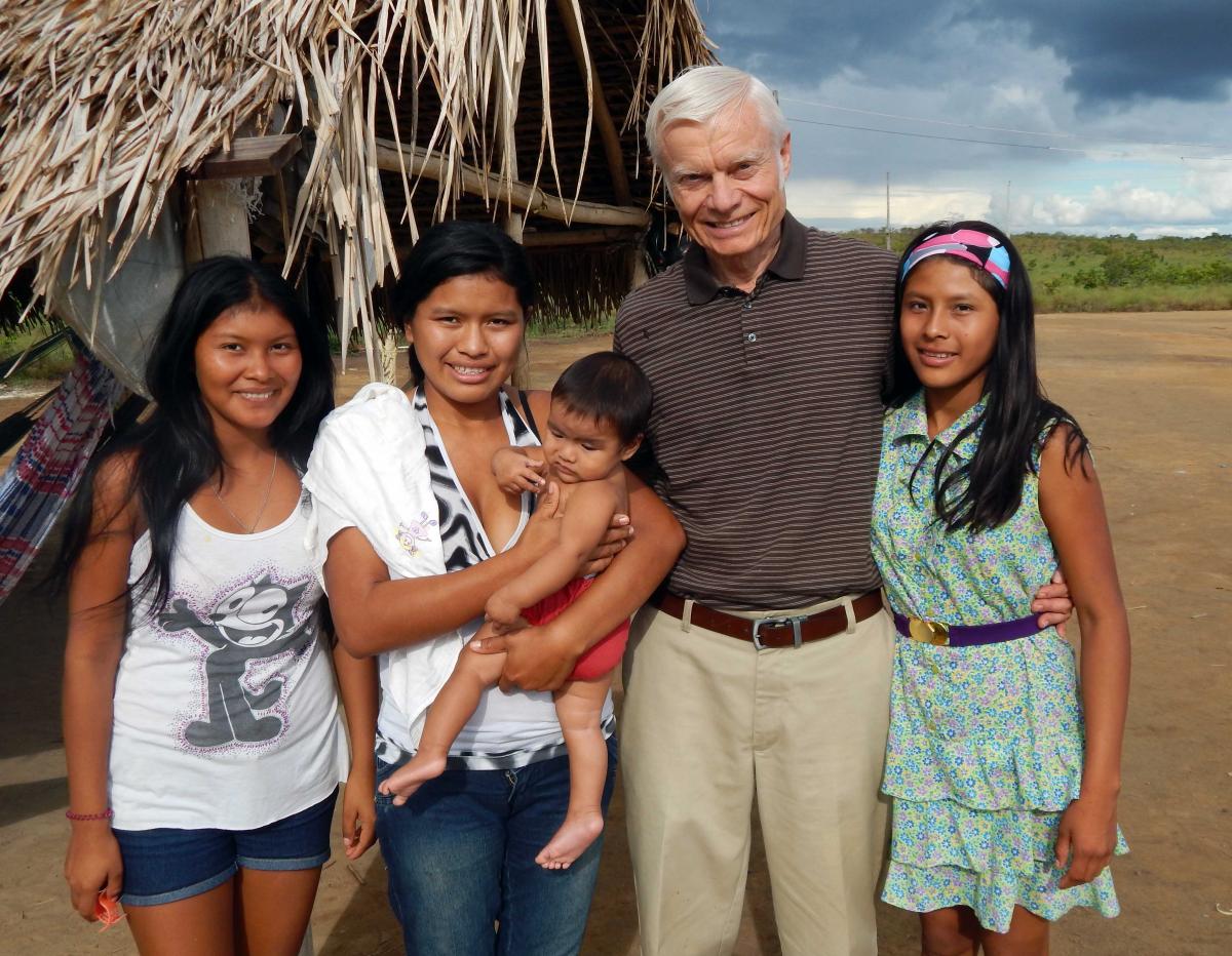 Paul sharing friendly moments with the Wapishana people