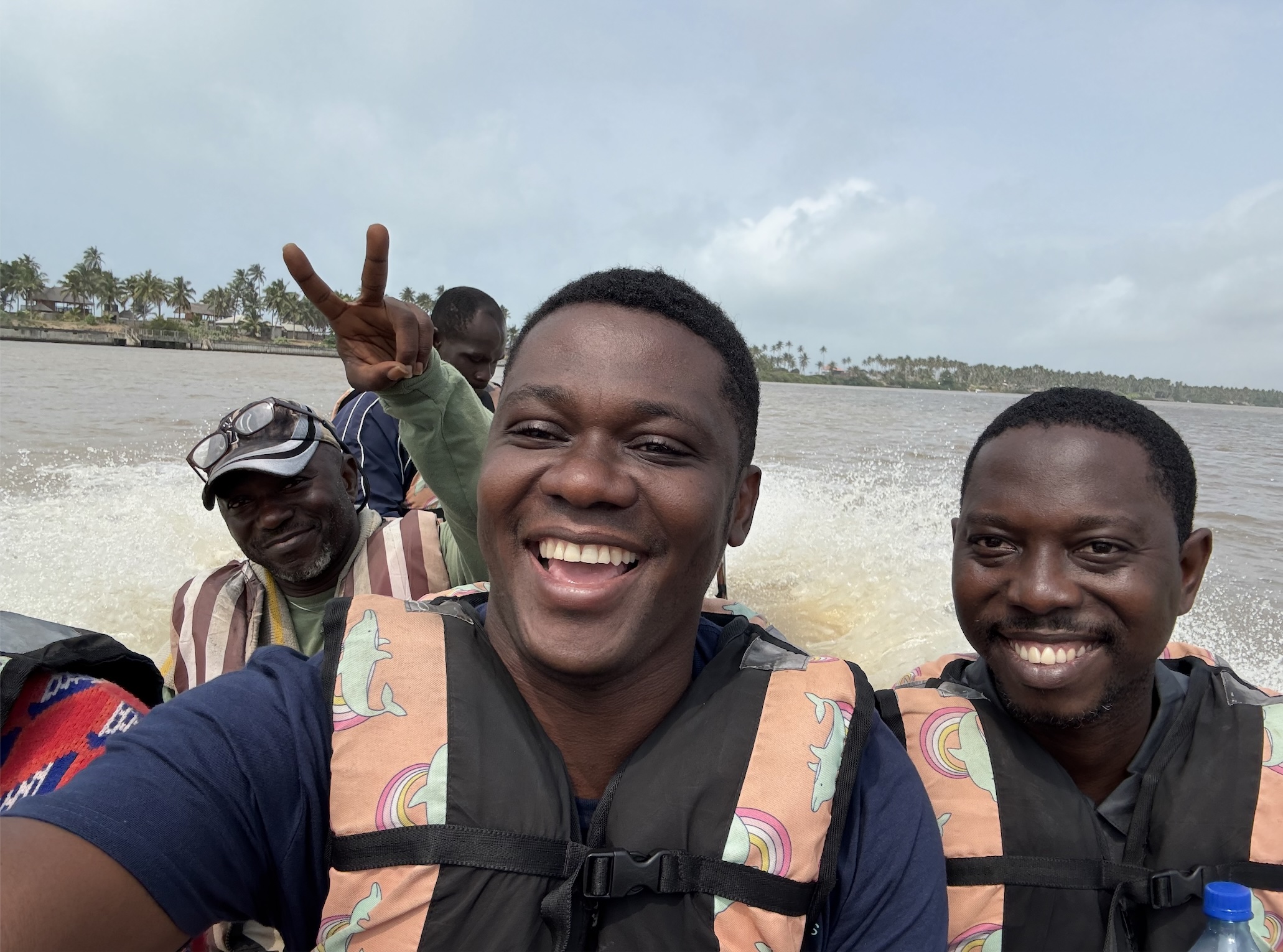 Boat ride between camp and the mainland