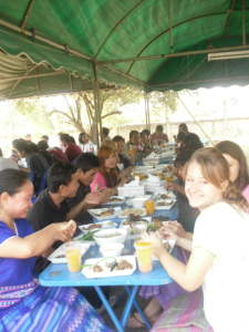 Many students after the wedding