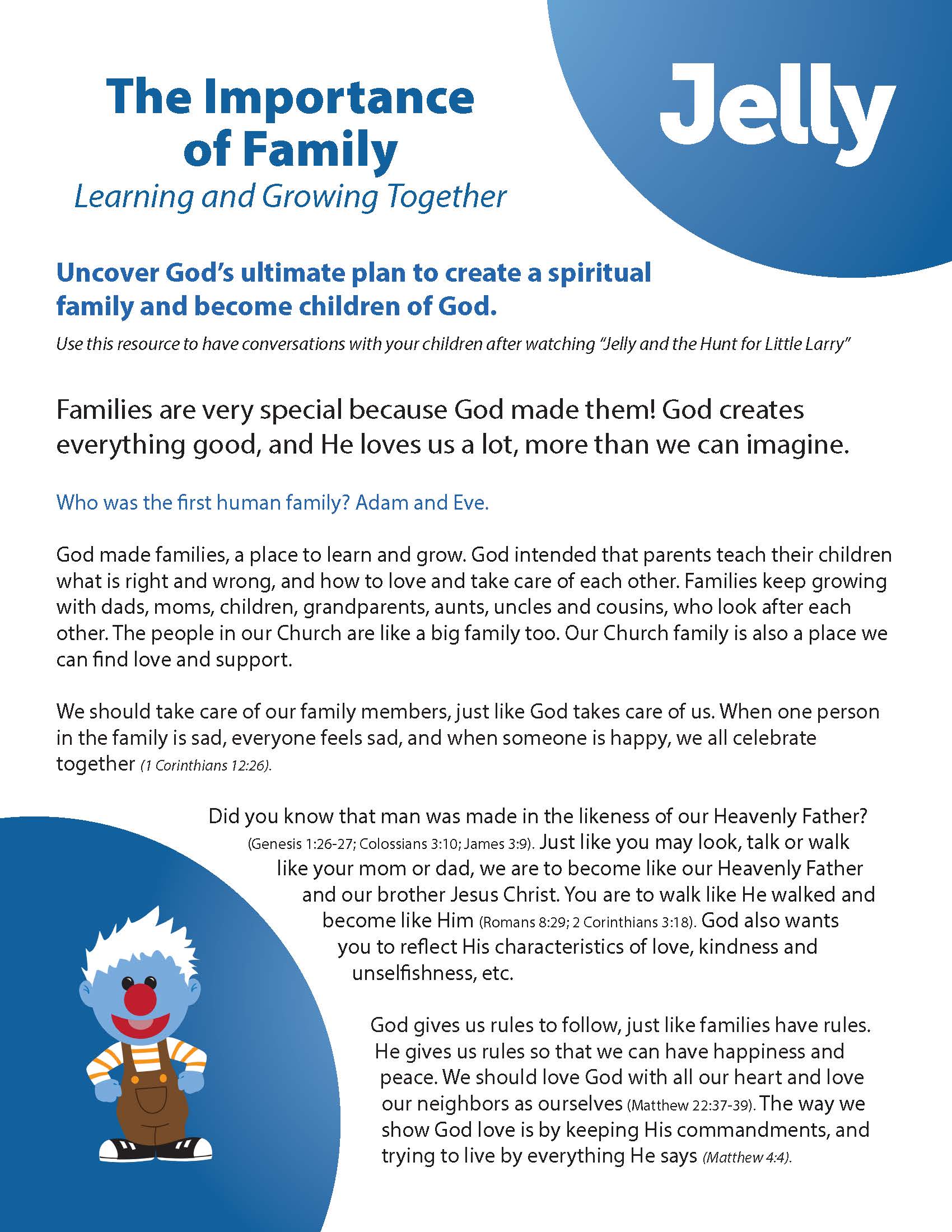 Importance of Family Jelly Parent Guide