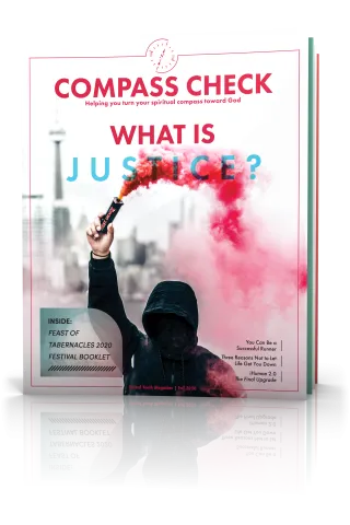 Compass Check Fall 2020 Tilted Cover Image: What Is Justice?