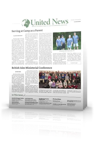 Tilted cover of May - June United News 2024