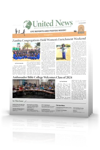 Tilted cover of September - October United News 2023