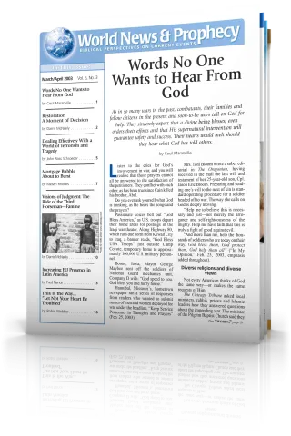 World News and Prophecy March - April 2003