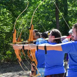 People shooting arrows