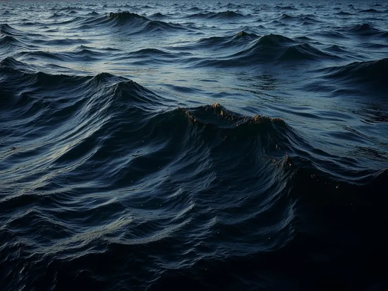 The flood began while Noah was 600 years old. deep blue ocean waves